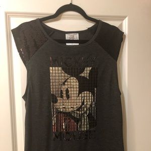 Disney Boutique Mickey Mouse Sequin Chrome Tank